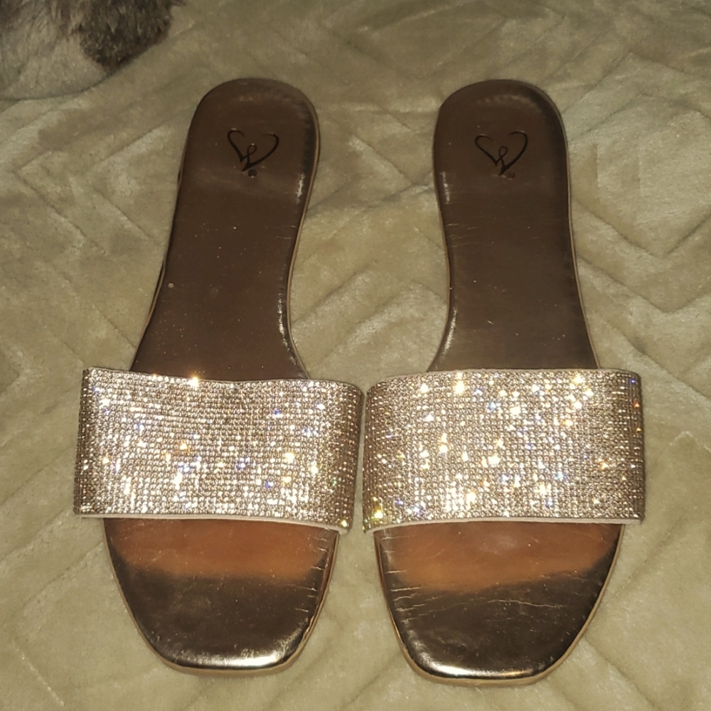 Winsor | Rose Gold Rhinestone Slide - Women